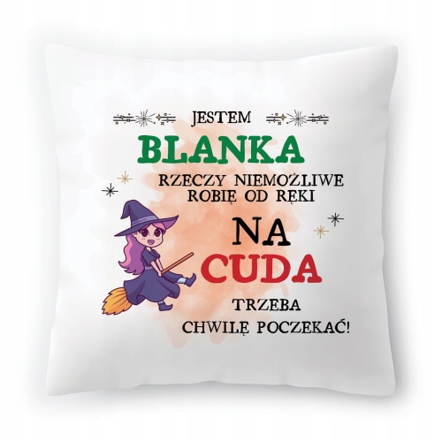 Poduszka Dla Blanki na Urodziny na Prezent z Nadrukiem ze Zdjęciem