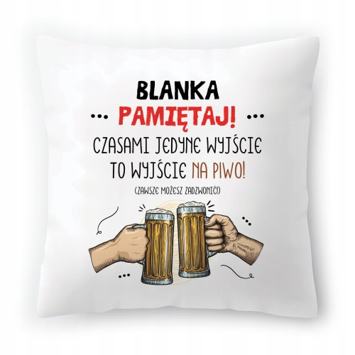 Poduszka Dla Blanki na Urodziny na Prezent z Nadrukiem ze Zdjęciem