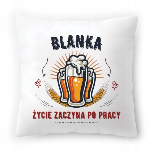 Poduszka Dla Blanki na Urodziny na Prezent z Nadrukiem ze Zdjęciem