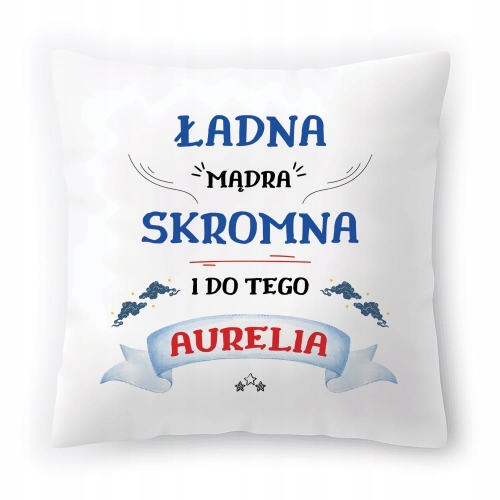 Poduszka Dla Aurelii na Urodziny na Prezent z Nadrukiem ze Zdjęciem