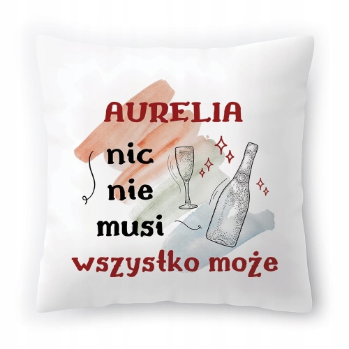 Poduszka Dla Aurelii na Urodziny na Prezent z Nadrukiem ze Zdjęciem