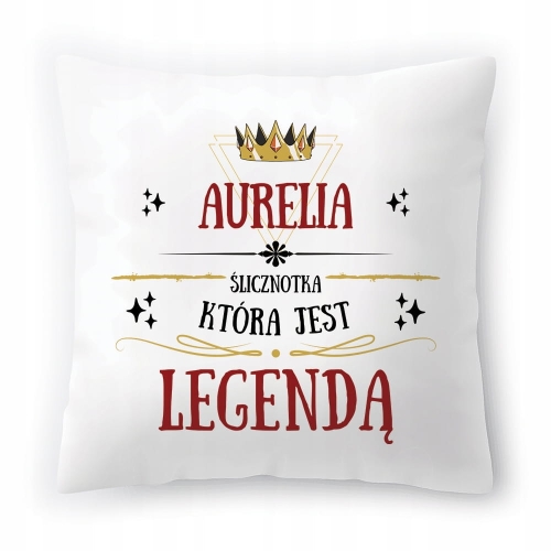 Poduszka Dla Aurelii na Urodziny na Prezent z Nadrukiem ze Zdjęciem