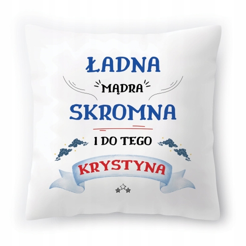 Poduszka Dla Krystyny na Urodziny Imieniny Prezent z Nadrukiem ze Zdjęciem