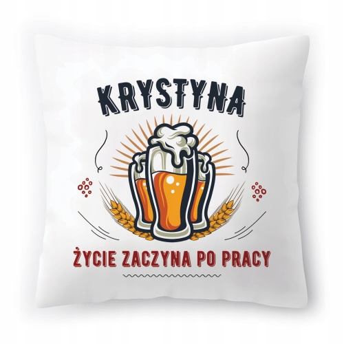 Poduszka Dla Krystyny na Urodziny Imieniny Prezent z Nadrukiem ze Zdjęciem