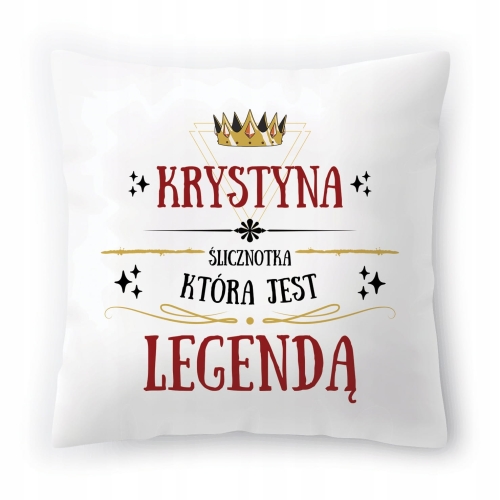 Poduszka Dla Krystyny na Urodziny Imieniny Prezent z Nadrukiem ze Zdjęciem