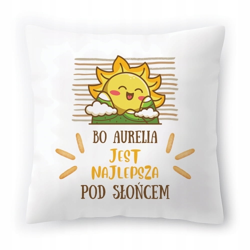 Poduszka Dla Aurelii na Urodziny na Prezent z Nadrukiem ze Zdjęciem