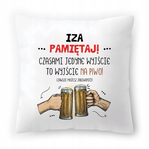 Poduszka Dla Izy na Urodziny Imieniny Prezent z Nadrukiem ze Zdjęciem