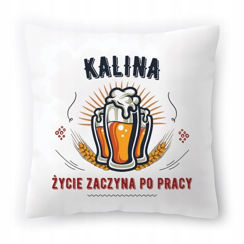Poduszka Dla Kaliny na Urodziny na Prezent z Nadrukiem ze Zdjęciem