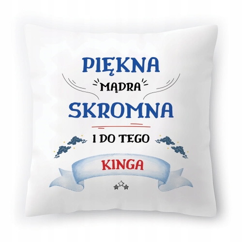Poduszka Dla Kingi na Urodziny na Prezent z Nadrukiem ze Zdjęciem