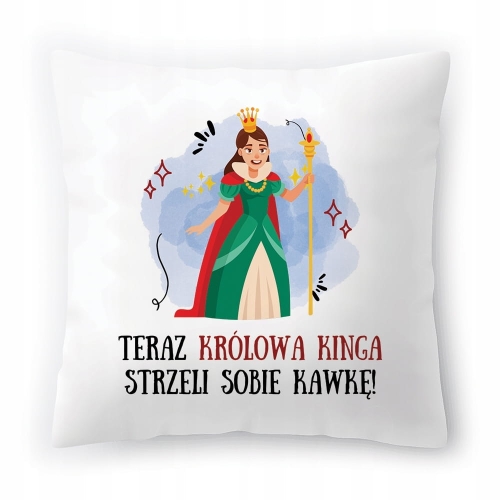 Poduszka Dla Kingi na Urodziny na Prezent z Nadrukiem ze Zdjęciem