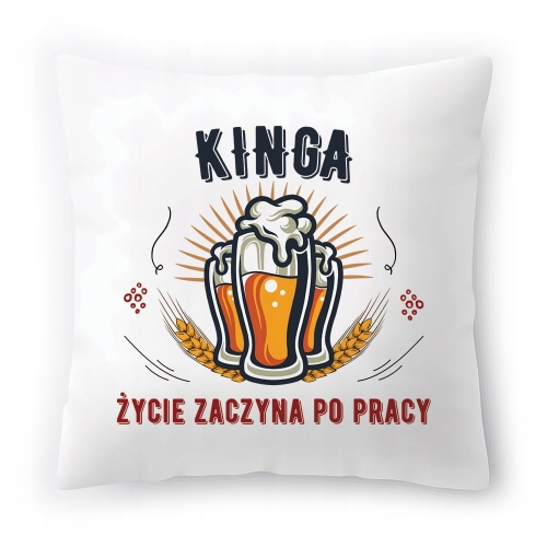 Poduszka Dla Kingi na Urodziny na Prezent z Nadrukiem ze Zdjęciem