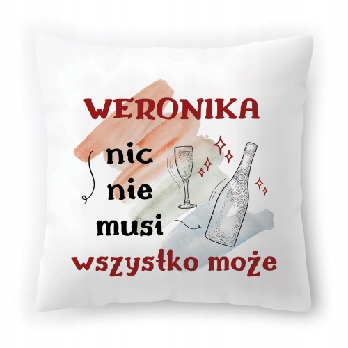 Poduszka Dla Weroniki na Urodziny Imieniny Prezent z Nadrukiem ze Zdjęciem