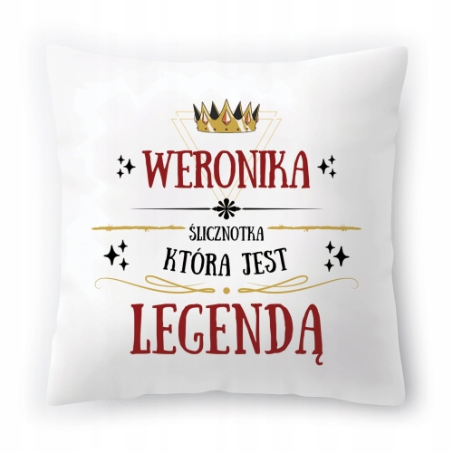Poduszka Dla Weroniki na Urodziny Imieniny Prezent z Nadrukiem ze Zdjęciem