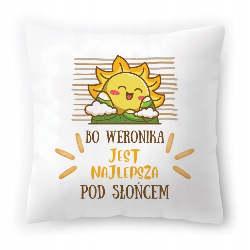 Poduszka Dla Weroniki na Urodziny Imieniny Prezent z Nadrukiem ze Zdjęciem