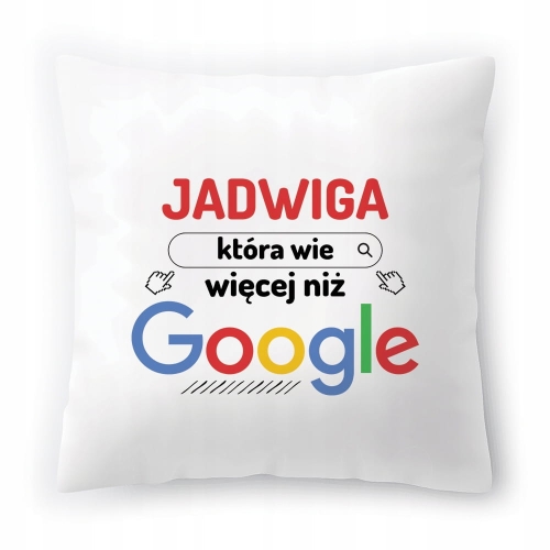 Poduszka Dla Jadwigi na Urodziny na Prezent z Nadrukiem ze Zdjęciem