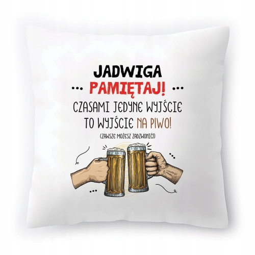 Poduszka Dla Jadwigi na Urodziny na Prezent z Nadrukiem ze Zdjęciem