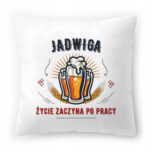 Poduszka Dla Jadwigi na Urodziny na Prezent z Nadrukiem ze Zdjęciem
