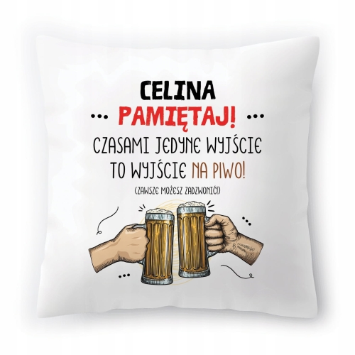 Poduszka Dla Celiny na Urodziny Imieniny Prezent z Nadrukiem ze Zdjęciem