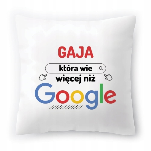 Poduszka Dla Gai na Urodziny na Prezent z Nadrukiem ze Zdjęciem