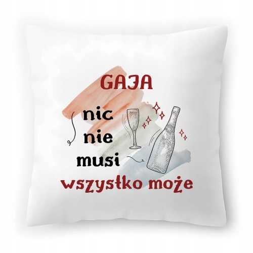 Poduszka Dla Gai na Urodziny na Prezent z Nadrukiem ze Zdjęciem