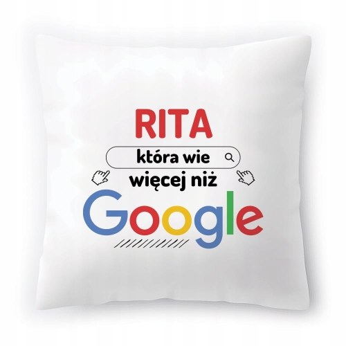 Poduszka Dla Rity na Urodziny na Prezent z Nadrukiem ze Zdjęciem