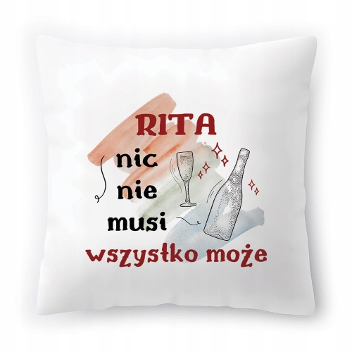 Poduszka Dla Rity na Urodziny na Prezent z Nadrukiem ze Zdjęciem