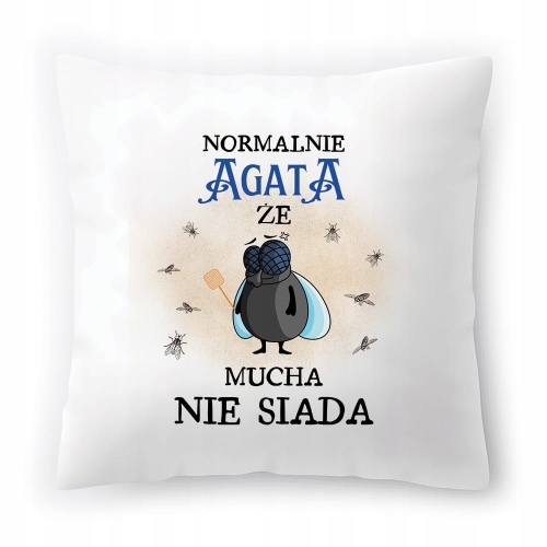 Poduszka Dla Agaty na Urodziny na Prezent z Nadrukiem ze Zdjęciem