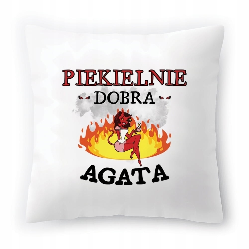 Poduszka Dla Agaty na Urodziny na Prezent z Nadrukiem ze Zdjęciem