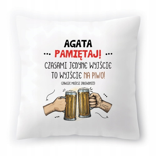 Poduszka Dla Agaty na Urodziny na Prezent z Nadrukiem ze Zdjęciem