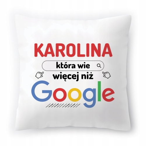 Poduszka Dla Karoliny na Urodziny Imieniny Prezent z Nadrukiem ze Zdjęciem