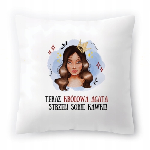Poduszka Dla Agaty na Urodziny na Prezent z Nadrukiem ze Zdjęciem
