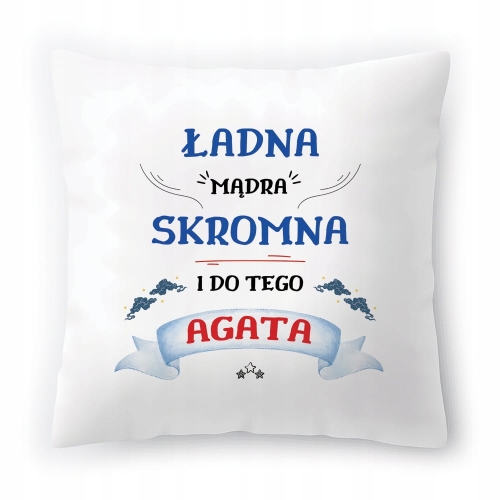 Poduszka Dla Agaty na Urodziny na Prezent z Nadrukiem ze Zdjęciem