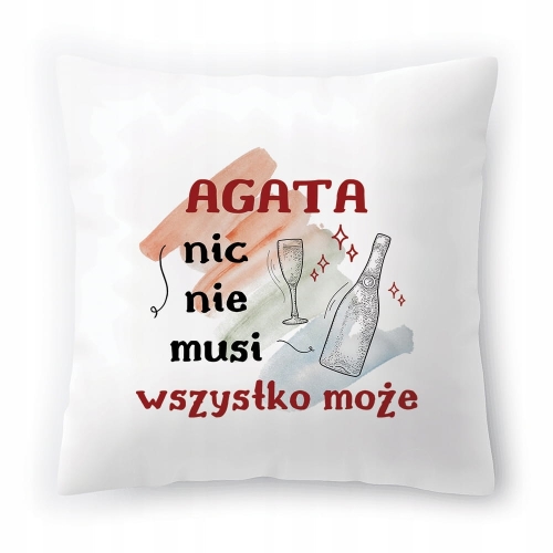 Poduszka Dla Agaty na Urodziny na Prezent z Nadrukiem ze Zdjęciem