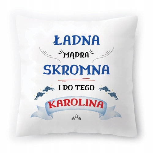 Poduszka Dla Karoliny na Urodziny Imieniny Prezent z Nadrukiem ze Zdjęciem