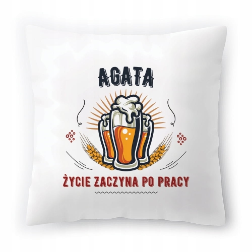 Poduszka Dla Agaty na Urodziny na Prezent z Nadrukiem ze Zdjęciem