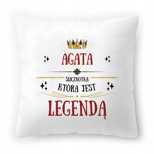 Poduszka Dla Agaty na Urodziny na Prezent z Nadrukiem ze Zdjęciem