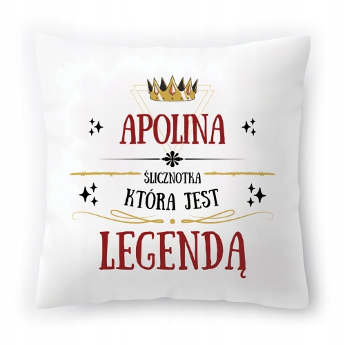 Poduszka Dla Apoliny na Urodziny Imieniny Prezent z Nadrukiem ze Zdjęciem
