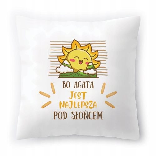 Poduszka Dla Agaty na Urodziny na Prezent z Nadrukiem ze Zdjęciem