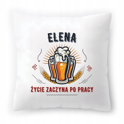 Poduszka Dla Eleny na Urodziny na Prezent z Nadrukiem ze Zdjęciem