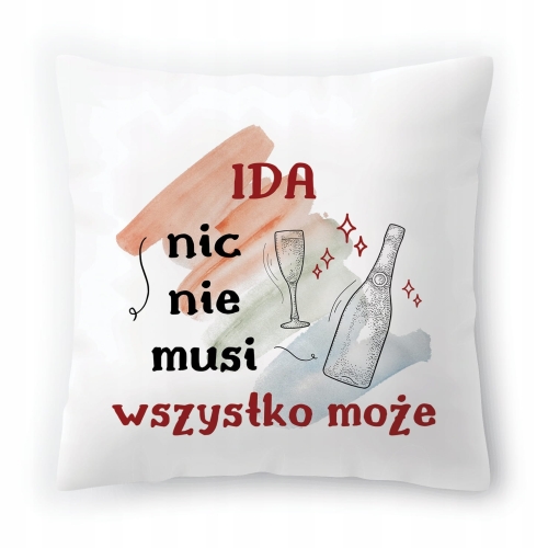 Poduszka Dla Idy na Urodziny na Prezent z Nadrukiem ze Zdjęciem