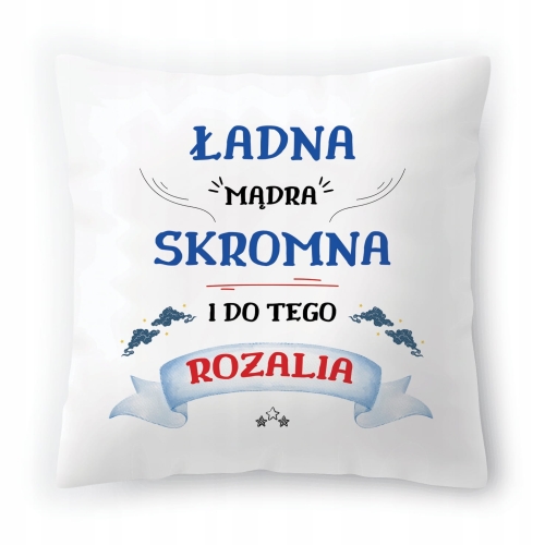 Poduszka Dla Rozalii na Urodziny na Prezent z Nadrukiem ze Zdjęciem