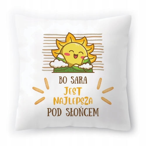 Poduszka Dla Sary na Urodziny Imieniny Prezent z Nadrukiem ze Zdjęciem