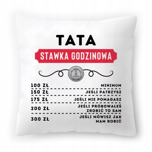 Poduszka Dla Taty Tatusia na Urodziny Prezent z Nadrukiem ze Zdjęciem