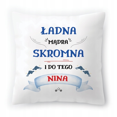 Poduszka Dla Niny na Urodziny na Prezent z Nadrukiem ze Zdjęciem