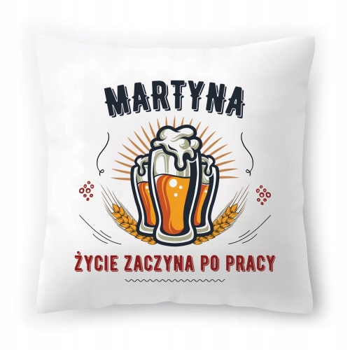 Poduszka Dla Martyny na Urodziny Imieniny Prezent z Nadrukiem ze Zdjęciem