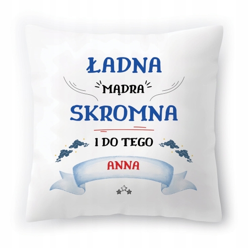 Poduszka Dla Anny Aniu Urodziny Imieniny Prezent z Nadrukiem ze Zdjęciem