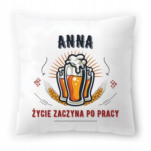 Poduszka Dla Anny Aniu Urodziny Imieniny Prezent z Nadrukiem ze Zdjęciem