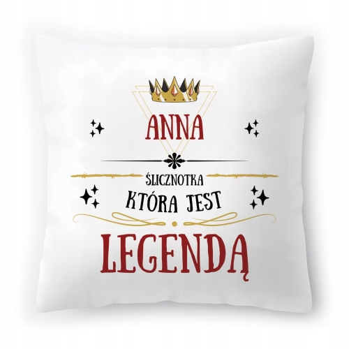 Poduszka Dla Anny Aniu Urodziny Imieniny Prezent z Nadrukiem ze Zdjęciem