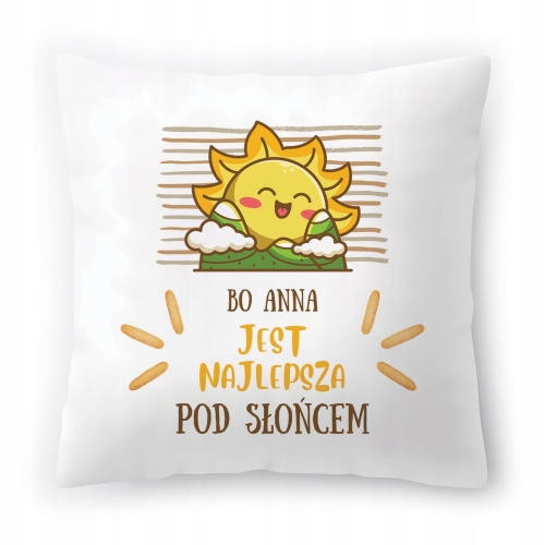 Poduszka Dla Anny Aniu Urodziny Imieniny Prezent z Nadrukiem ze Zdjęciem