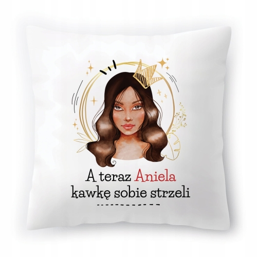 Poduszka Dla Anieli na Urodziny Imieniny Prezent z Nadrukiem ze Zdjęciem